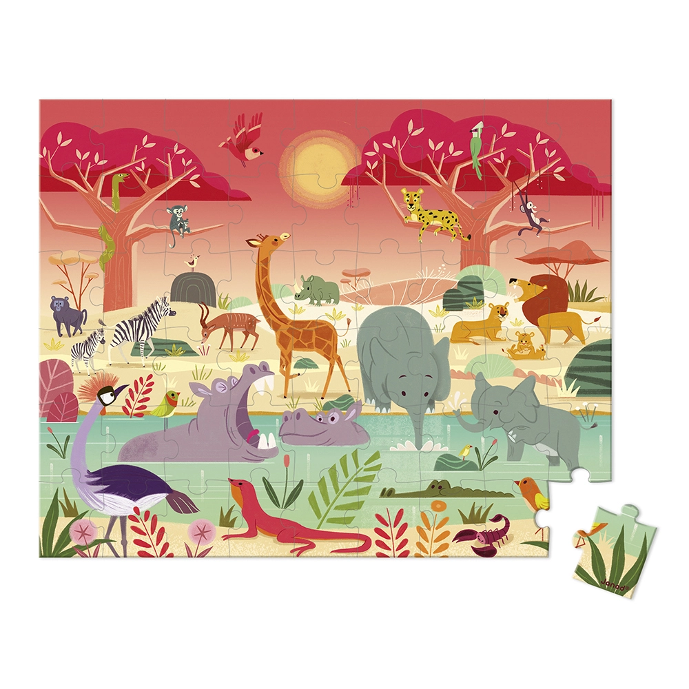 Photo produit : Puzzles PUZZLE LA RESERVE ANIMALIERE   54 PCS