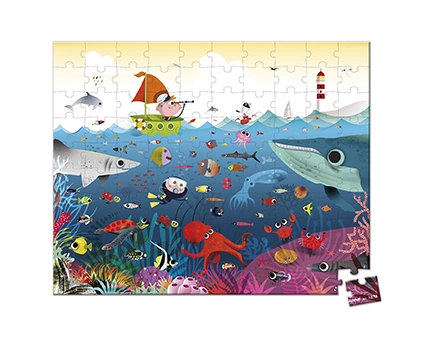 Photo produit : Puzzles PUZZLE LE MONDE SOUS MARIN   100 PCS 