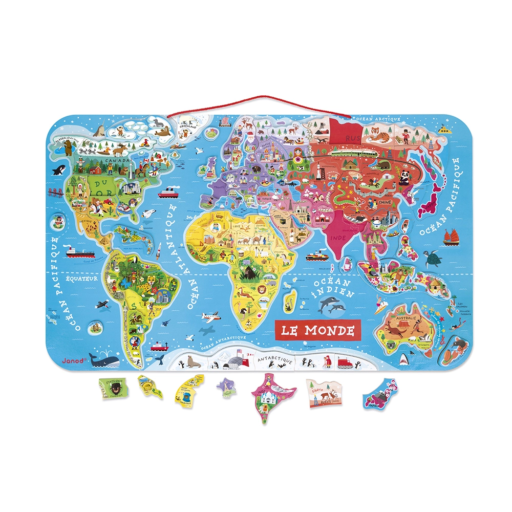 Photo produit : Puzzles PUZZLE MONDE MAGNETIQUE VERSION FRANCAISE