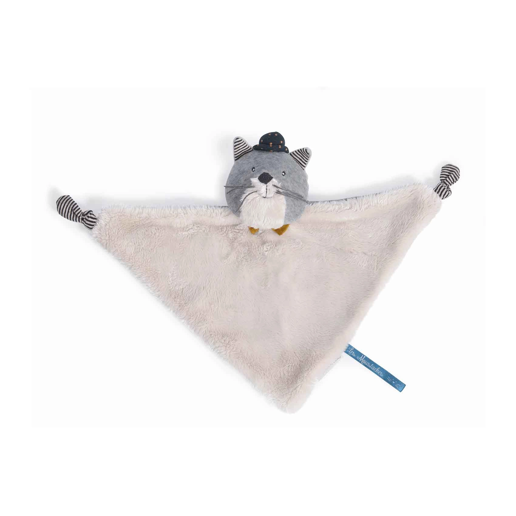 Photo produit : Peluches Doudou chat gris clair Fernand Les Moustaches