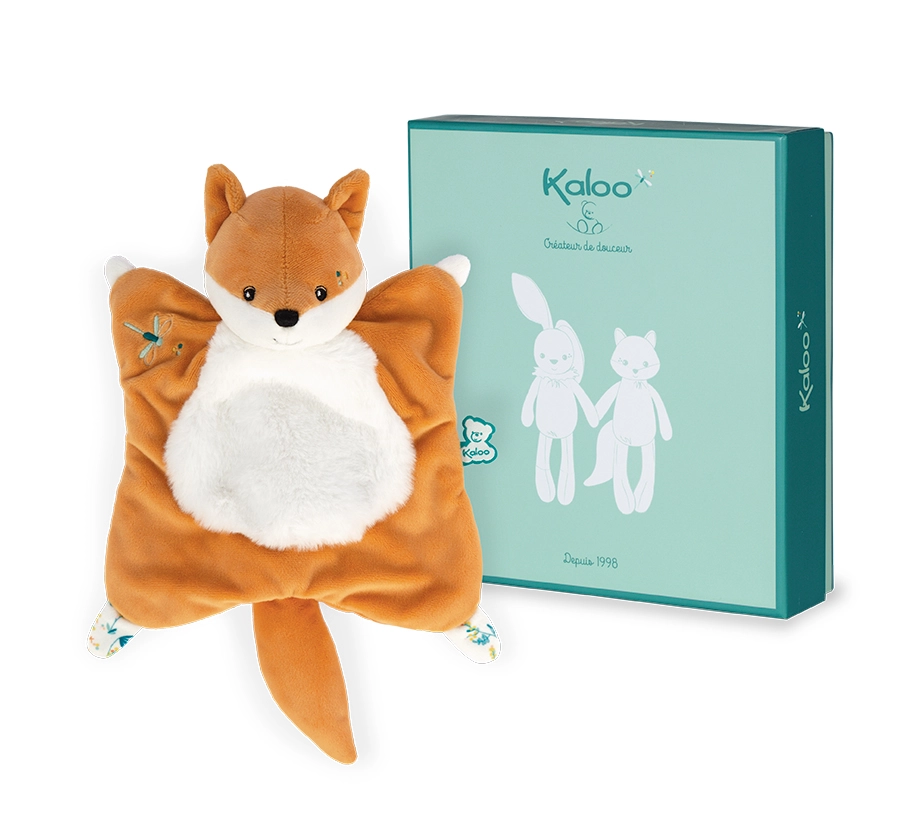 Photo produit : Peluches FRIPONS - DOUDOU CARRE RENARD LEONARD - 20CM