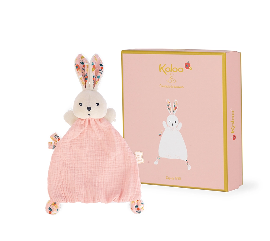 Photo produit : Peluches K'DOUX - DOUDOU LAPIN COQUELICOT - 20CM