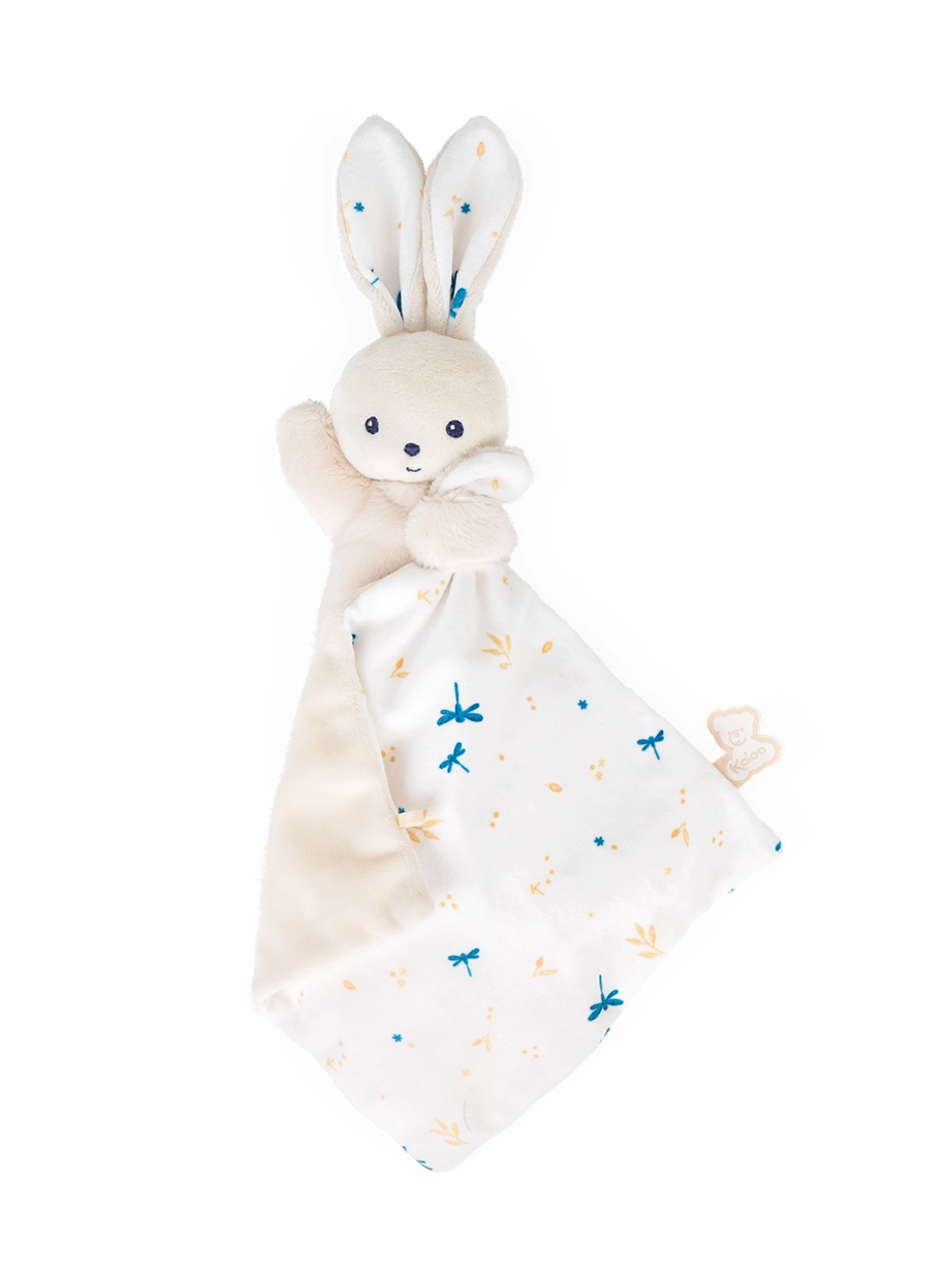 Photo produit : Peluches CARRE DOUCEUR DOUDOU LAPIN BLANC DELICAT - 17CM